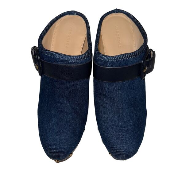 Brand New Veronica Beard Dacey Blue Denim Clogs Mule Size 9 - Picture 3 of 12